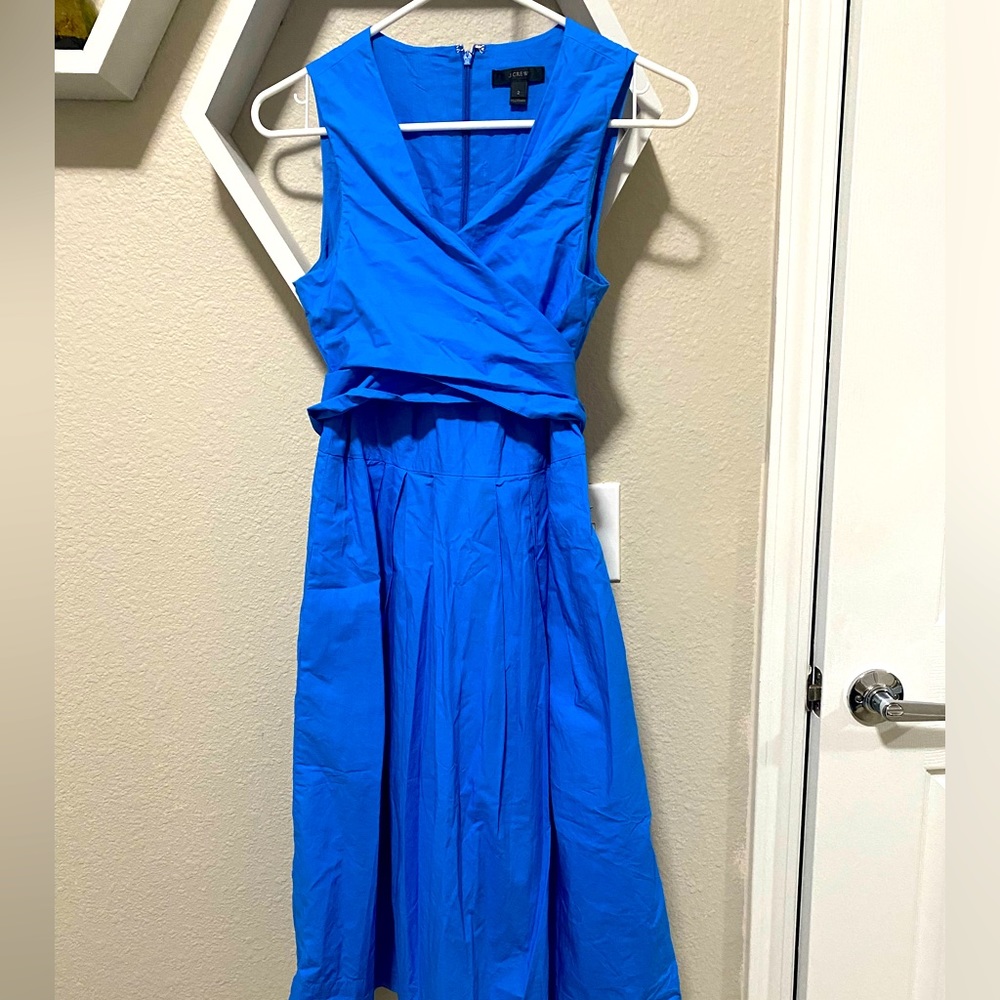 Wrapped J Crew Blue Dress